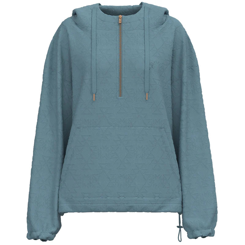 Womenś - Hooey  "Mazatlan" Quarter Zip Hoodie in Blue