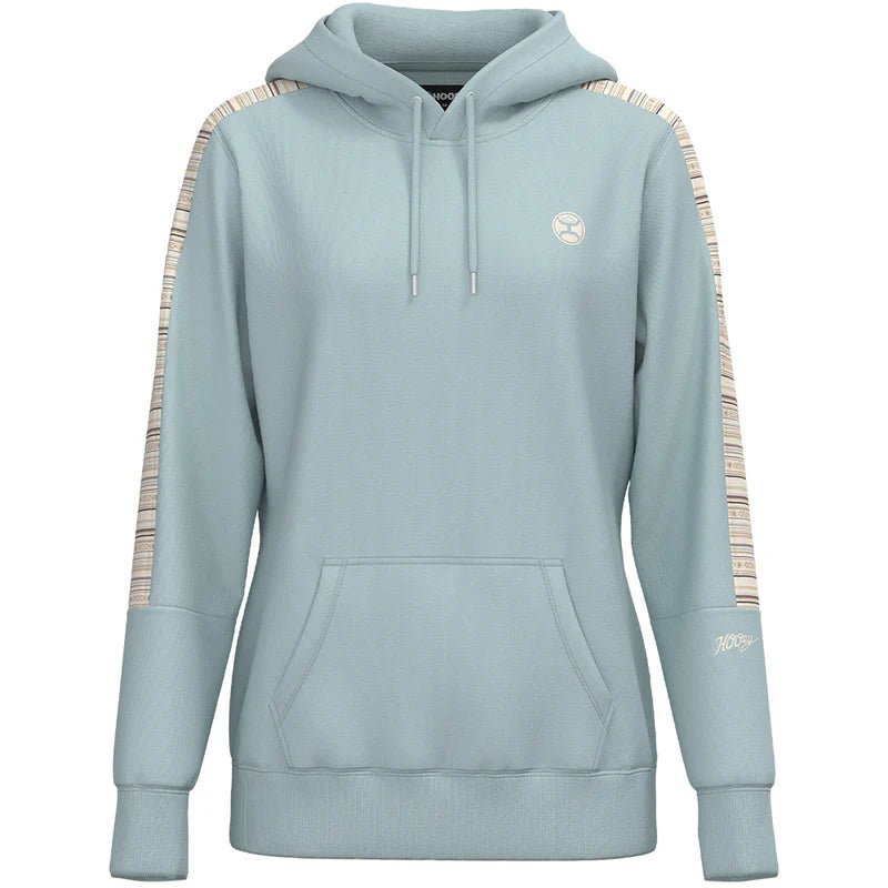 Girlś  Hooey YOUTH "Canyon" Light Cloud Blue w/Serape Pattern Hoody