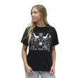 Hooey Graphic T-Shirt - "Round Up" Black w/White Rodeo Logo