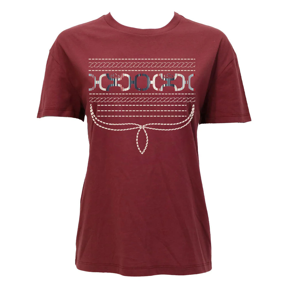 Hooey - "Leona" T-shirt Red w/White Stitching