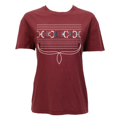 Hooey - "Leona" T-shirt Red w/White Stitching