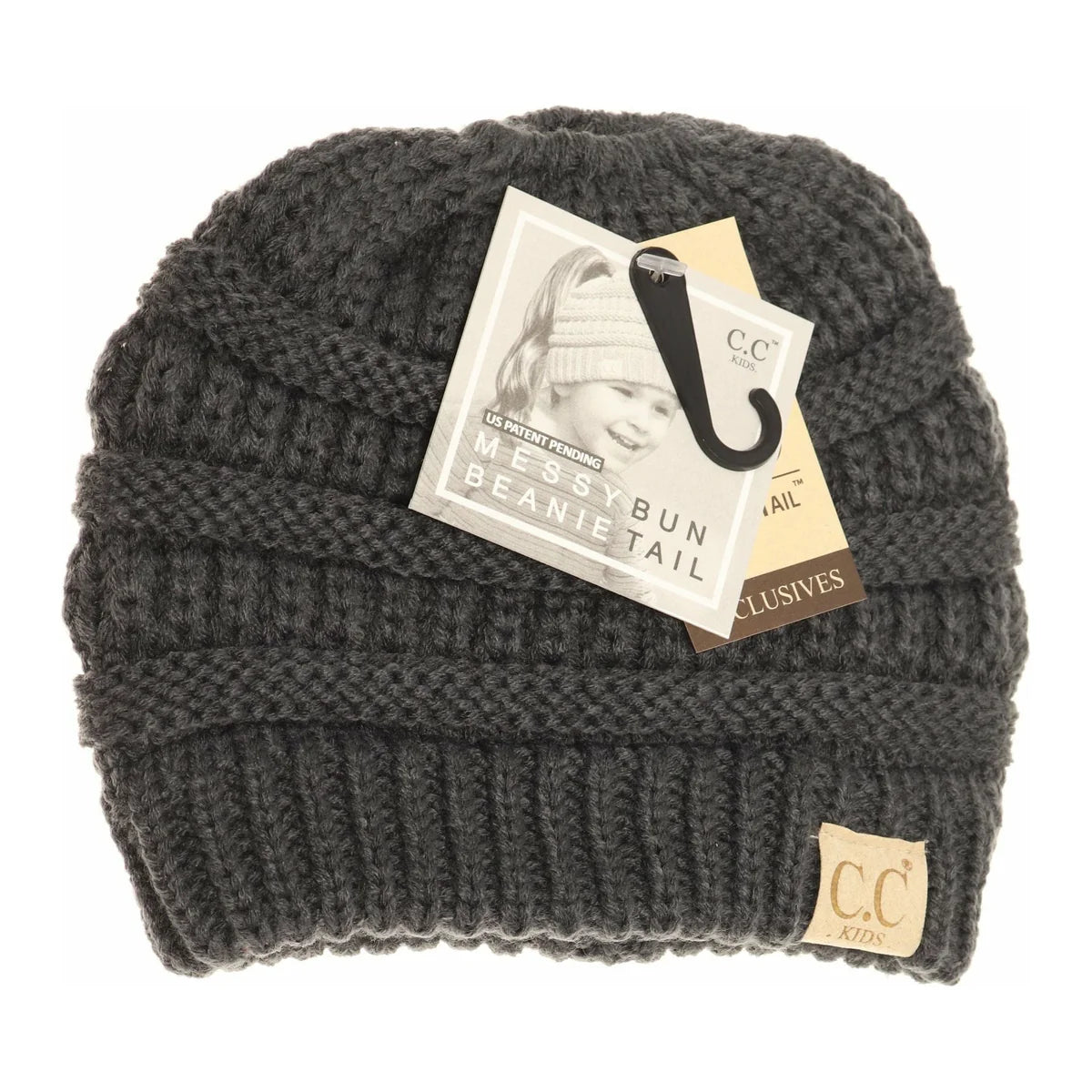 CLEARANCE - C.C KIDS Multi Tone CC Beanie Tail -Dark Mel Grey