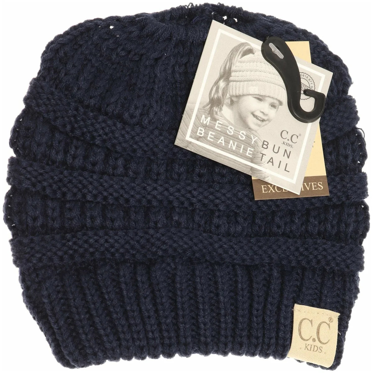 CLEARANCE - C.C KIDS Multi Tone CC Beanie Tail - Navy