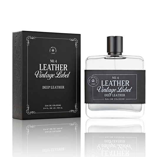 No. 4 Leather Vintage Label Deep Leather Cologne