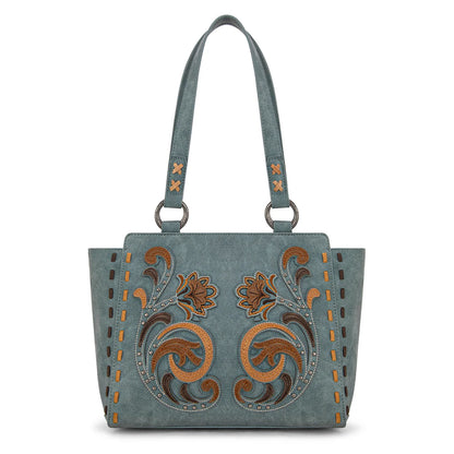 Montana West Embroidered Tote Bag - Jean