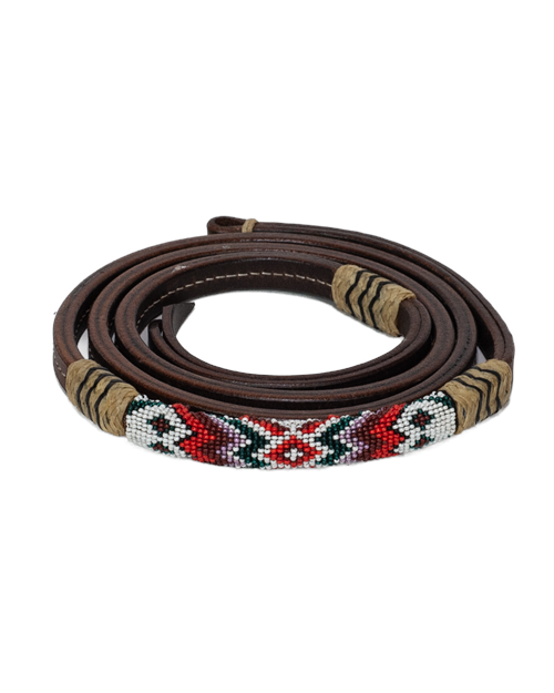 Leather Beaded Over Under - E