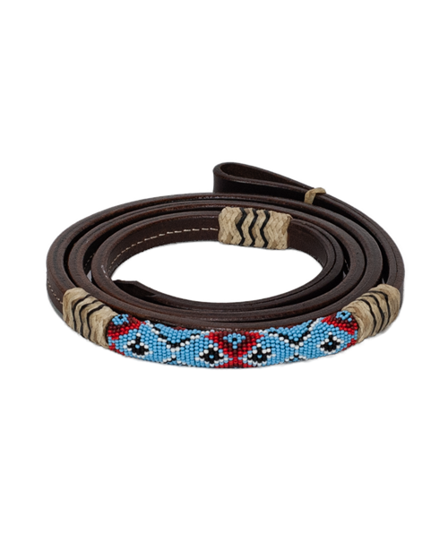 Leather Beaded Over Under - H