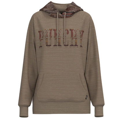Womenś Hooey ¨Punchy" Tan w/ Multi Color Logo Hoody