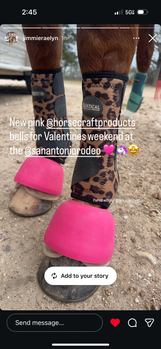 Horse-Craft Rubber Over Reach Boots - Pink