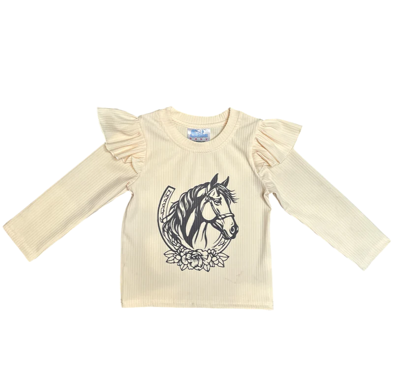 CLEARANCE - Shea Baby - Girls- Horseshoe LS