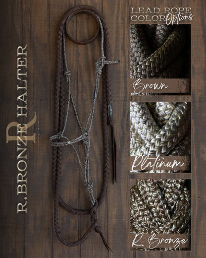 CLEARANCE - Redemption Bronze Timeless Halter & Brown Lead Rope Set