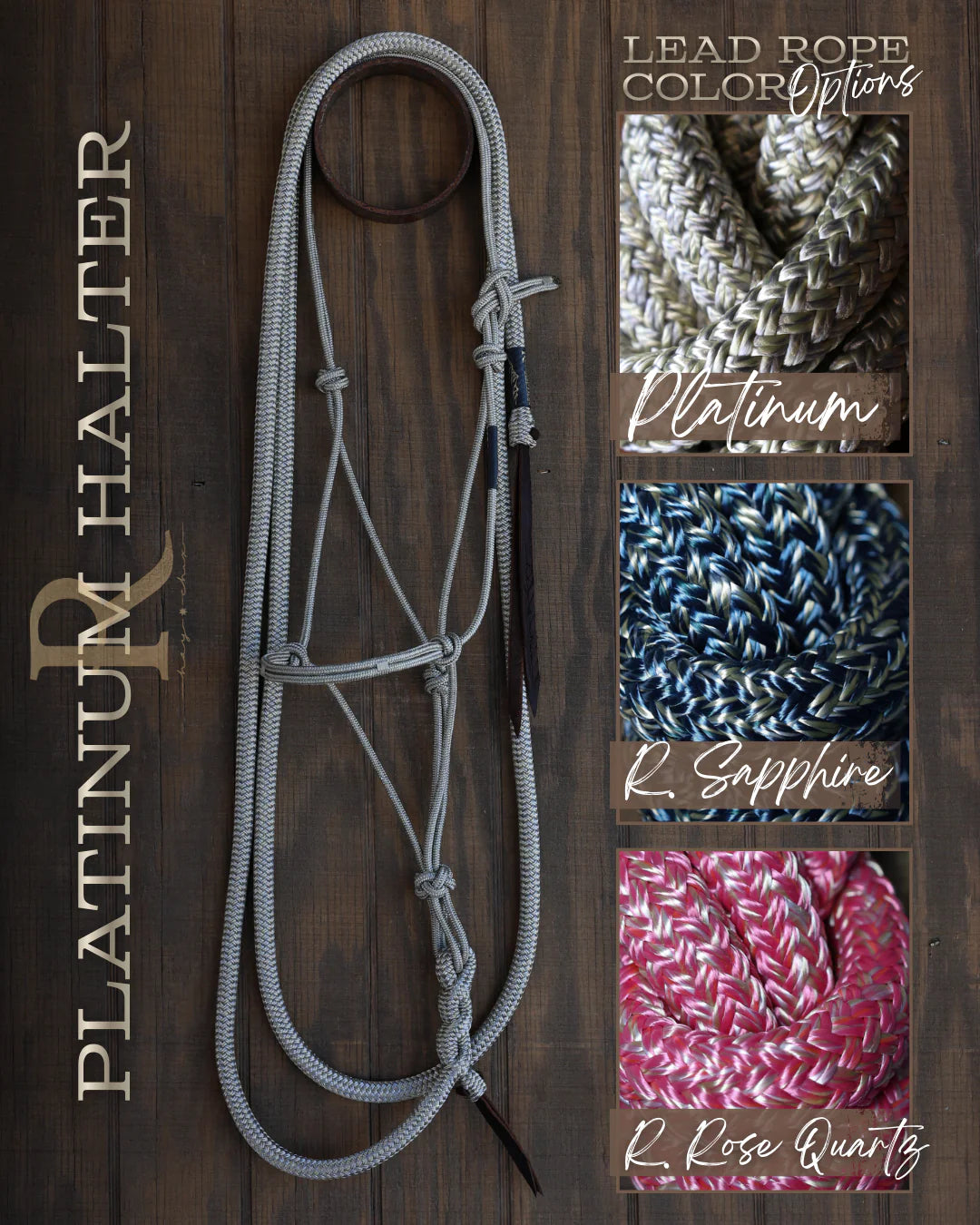 CLEARANCE - Redemption Gold Timeless Halter & Redemption Sapphire Lead Rope Set