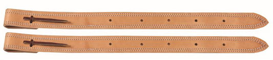 Leather Rear Billet Set- Doubled, Stitched (Natural)
