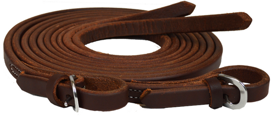 5/8" Oiled Harness Leather Split Reins (Buckle Ends)