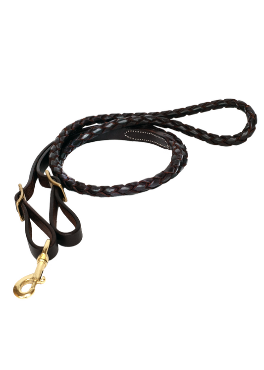 Round Braided Leather Competition Rein