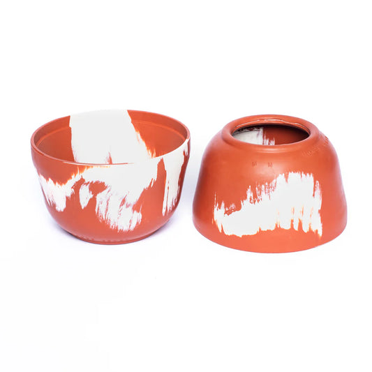 Horse-Craft Rubber Over Reach Boots - Orange/White Splash