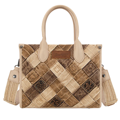 Wrangler Woven Denim Concealed Carry Tote/Crossbody - Tan