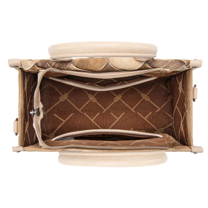 Wrangler Woven Denim Concealed Carry Tote/Crossbody - Tan