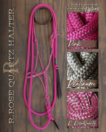 CLEARANCE - Redemption Rose Quartz Timeless Halter & Pink Lead Rope Set