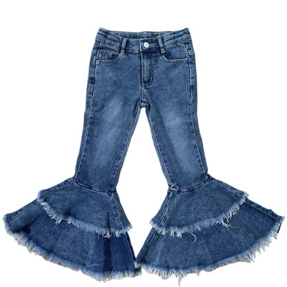 Shea Baby - Girls - Ruffle Denim Bells