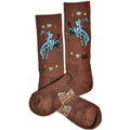 CLEARANCE - Lucky Chuck - Fringe Long Live/Brown Performance Boot Sock