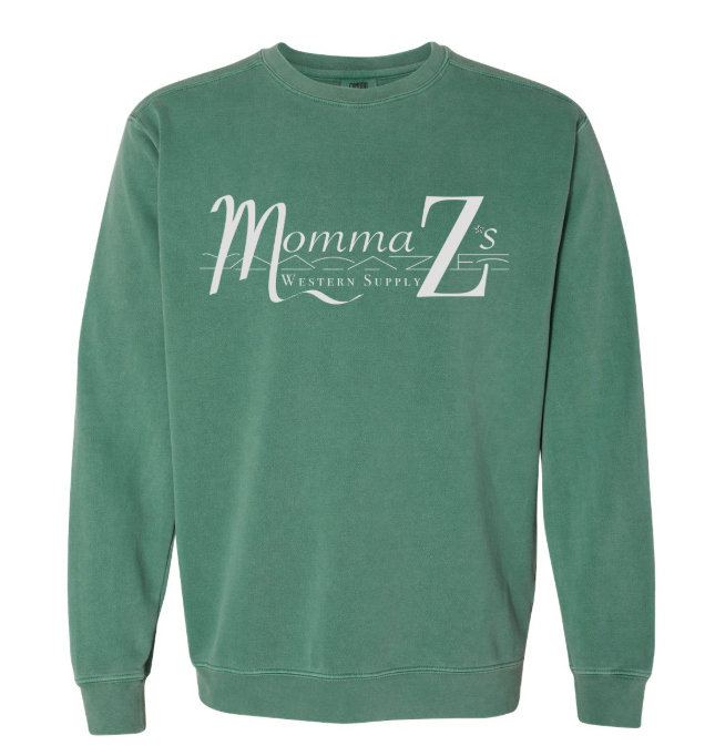 CLEARANCE - Momma Zś Logo  Crewneck - LT GREEN