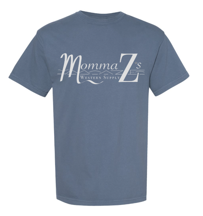 CLEARANCE - Momma Zś Logo  T-Shirt - BLUE JEAN