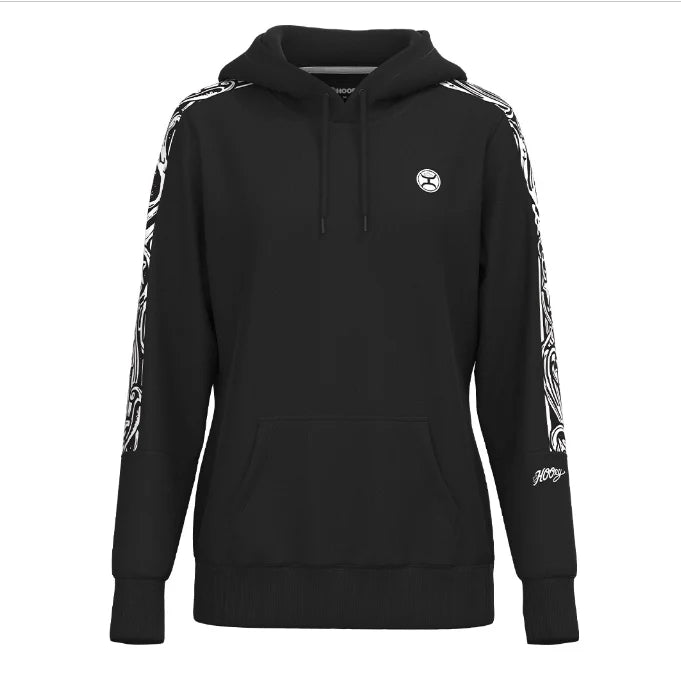 Womenś - Hooey "Canyon" Rodeo Star Hoodie in Black and White