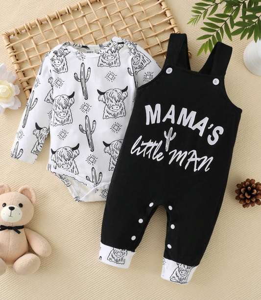 Baby Boys Set -Highlander Black Overall