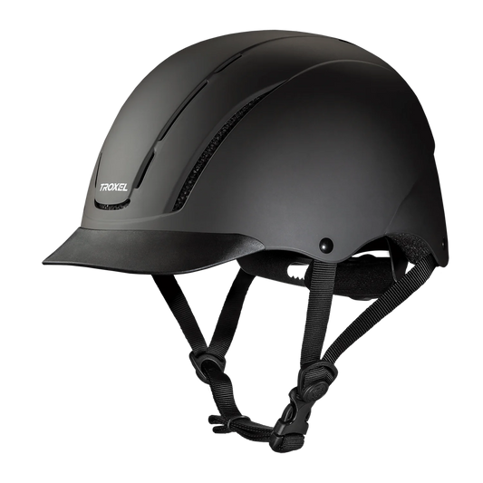 Troxel - Spirit Riding Helmet with DialFit - SOLID COLORS - Black Duratec