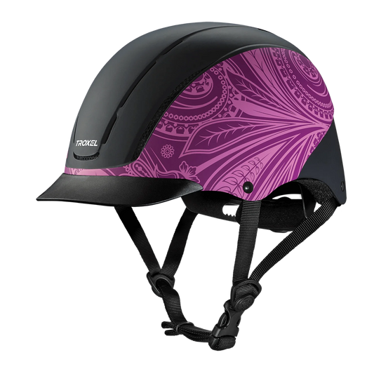 Troxel - Spirit Riding Helmet with DialFit - GRAPHIC PRINTS - Purple Boho