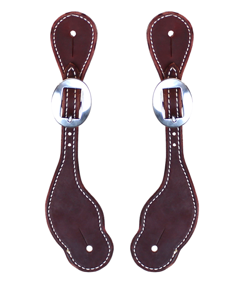 Ladies Stitched Latigo Leather Spur Strap-563