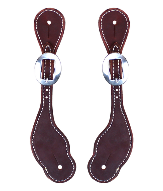 Ladies Stitched Latigo Leather Spur Strap