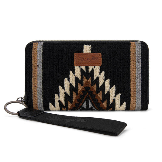 Wrangler Southwestern Knitted Wallet/Wristlet - Black