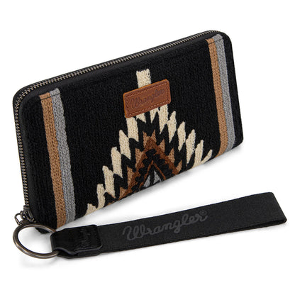 Wrangler Southwestern Knitted Wallet/Wristlet - Black