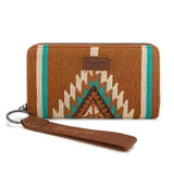 Wrangler Southwestern Knitted Wallet/Wristlet - Brown