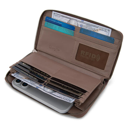 Wrangler Southwestern Knitted Wallet/Wristlet - Coffee