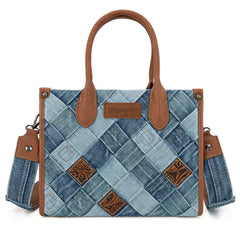 Wrangler Woven Denim Concealed Carry Tote/Crossbody -Jean