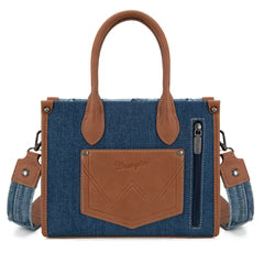 Wrangler Woven Denim Concealed Carry Tote/Crossbody -Jean