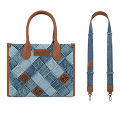 Wrangler Woven Denim Concealed Carry Tote/Crossbody -Jean