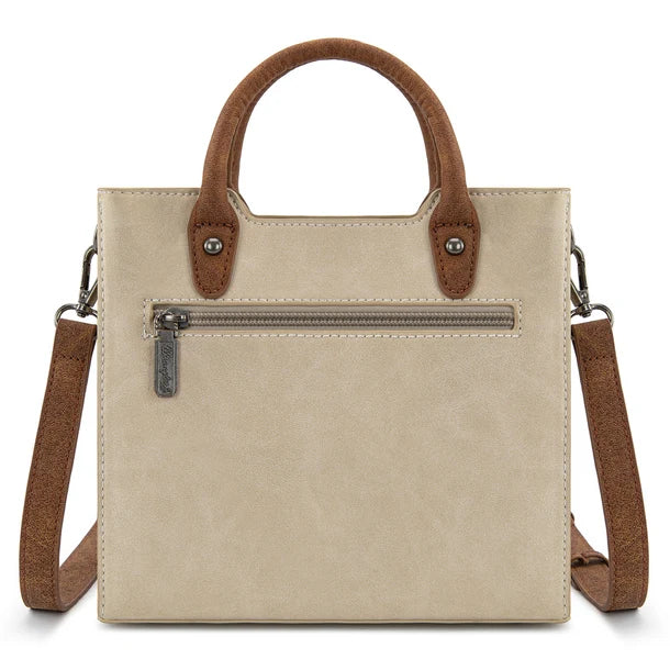 Wrangler Women's  Wrangler Braided Whipstitch Top Handle Small Tote/Crossbody - Beige