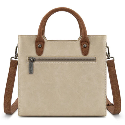 Wrangler Women's  Wrangler Braided Whipstitch Top Handle Small Tote/Crossbody - Beige