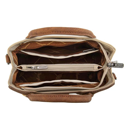 Wrangler Women's  Wrangler Braided Whipstitch Top Handle Small Tote/Crossbody - Beige