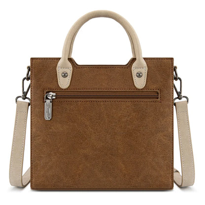 Wrangler Women's  Wrangler Braided Whipstitch Top Handle Small Tote/Crossbody -  Brown