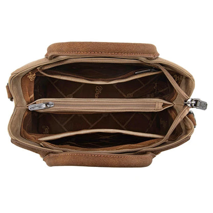 Wrangler Women's  Wrangler Braided Whipstitch Top Handle Small Tote/Crossbody -  Brown