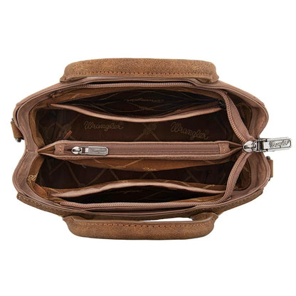 Wrangler Women's  Wrangler Braided Whipstitch Top Handle Small Tote/Crossbody -  Tan
