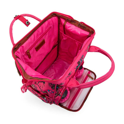 Wrangle Cowboy Printed Callie Backpack/Diaper Bag - Hot Pink