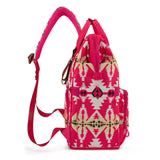 Wrangler Allover Wrangler Aztec Printed Callie Backpack - Hot Pink