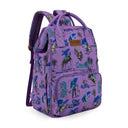 Wrangler Cowboy Printed Callie Backpack/Diaper Bag - Purple