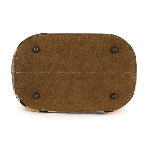Wrangler Aztec Distressed Print Dual Sided Print Crossbody - Beige